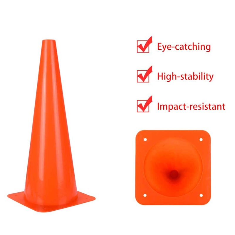 Alytree [5 Pack] 18 inch Traffic Cones, Safety Road Parking Cones,Agility Field Marker Cones for Soccer Basketball Football Drills Training, Outdoor Sport Activity & Festive Events - Image 2